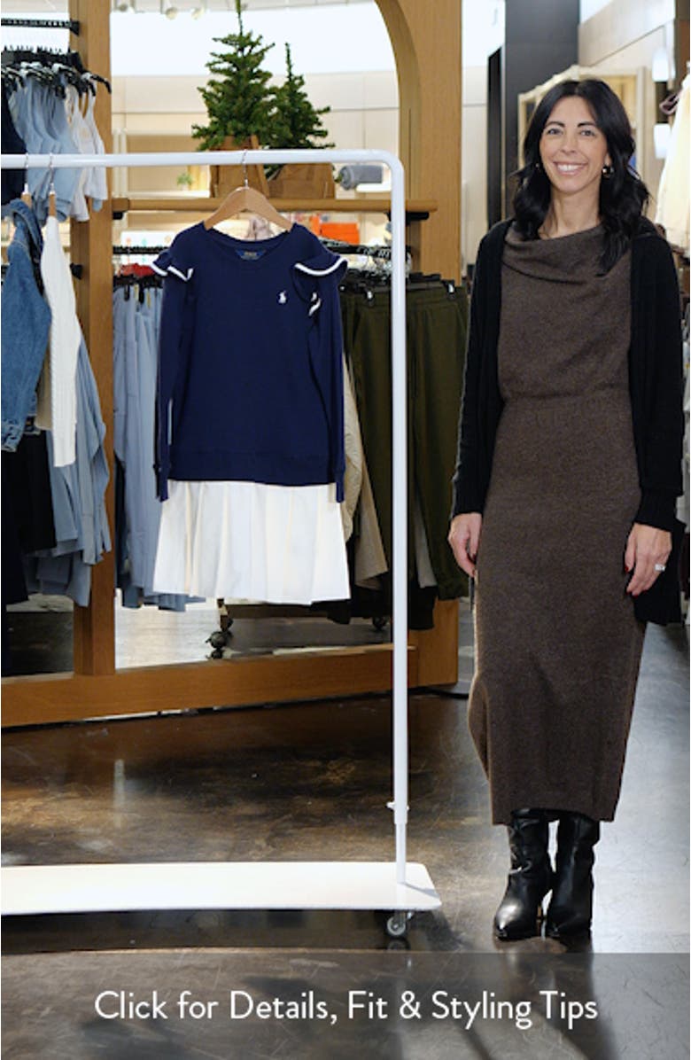 Kids' Ruffle Shoulder Mixed Media Dress, sales video thumbnail