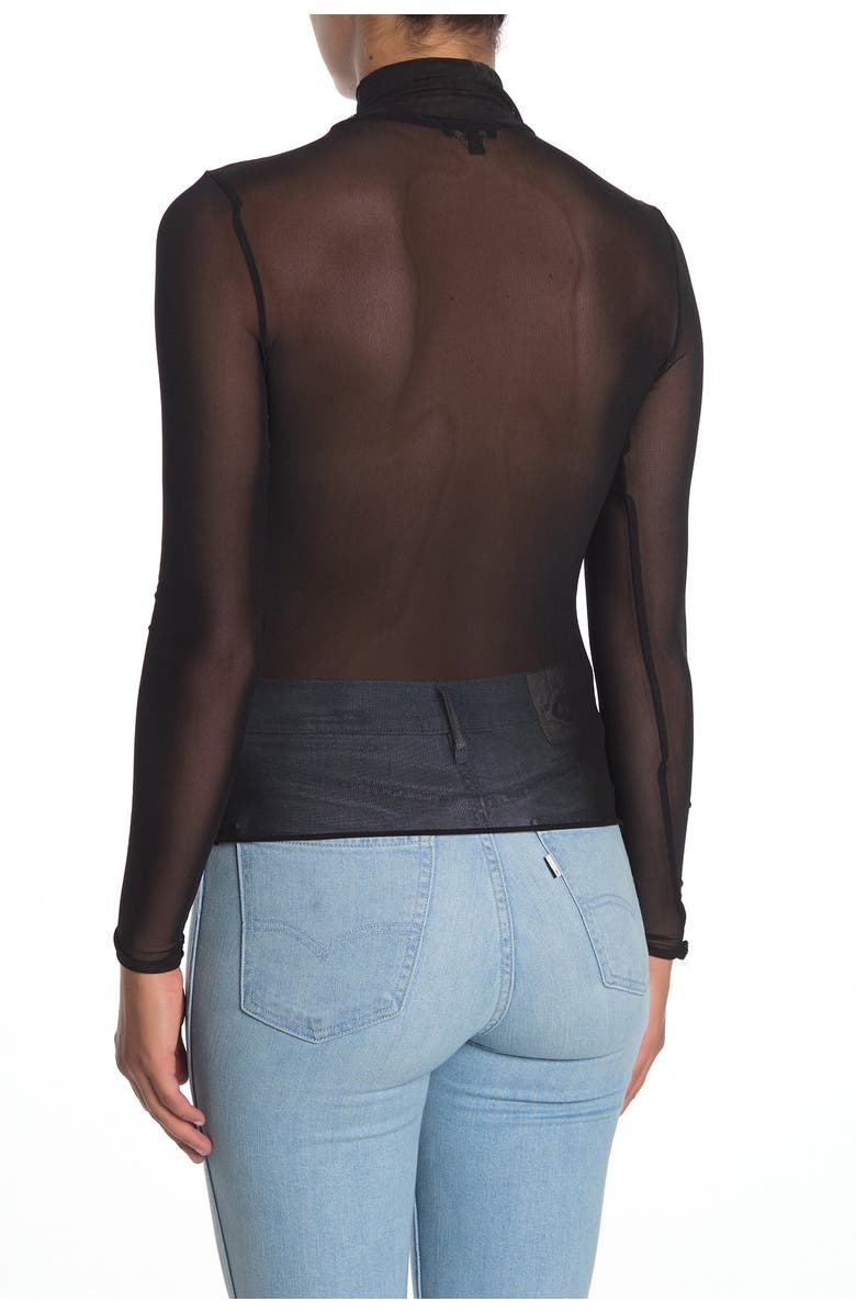 Zoe Mock Neck Mesh Top