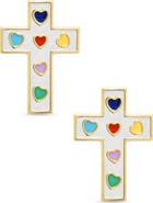 Lily Nily Kids' Cross Enamel Stud Earrings