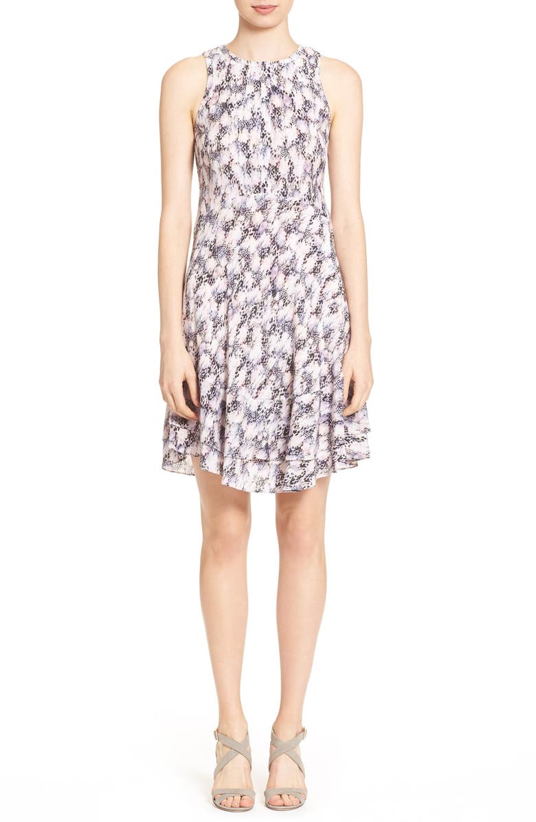 Rebecca Taylor Abstract Print Sleeveless Dress, Main, color, 