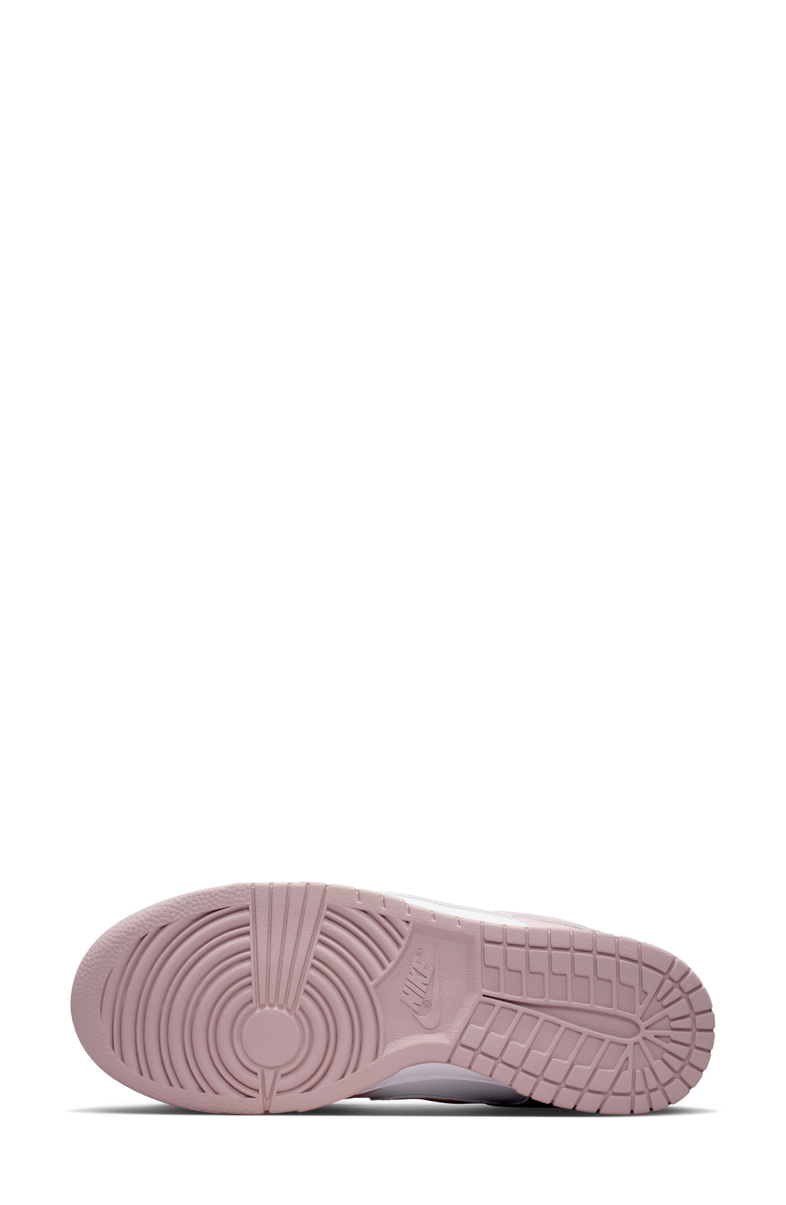 Nike Dunk Low Basketball Sneaker, Alternate, color, White/ Particle Rose/ White