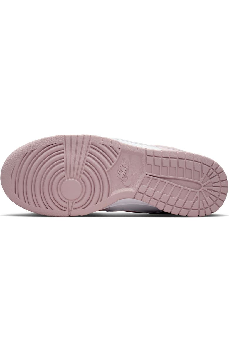 Nike Dunk Low Basketball Sneaker, Alternate, color, White/ Particle Rose/ White