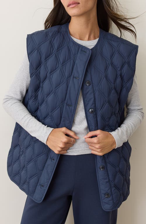 Marine Layer Marina Quilted Vest in Navy 