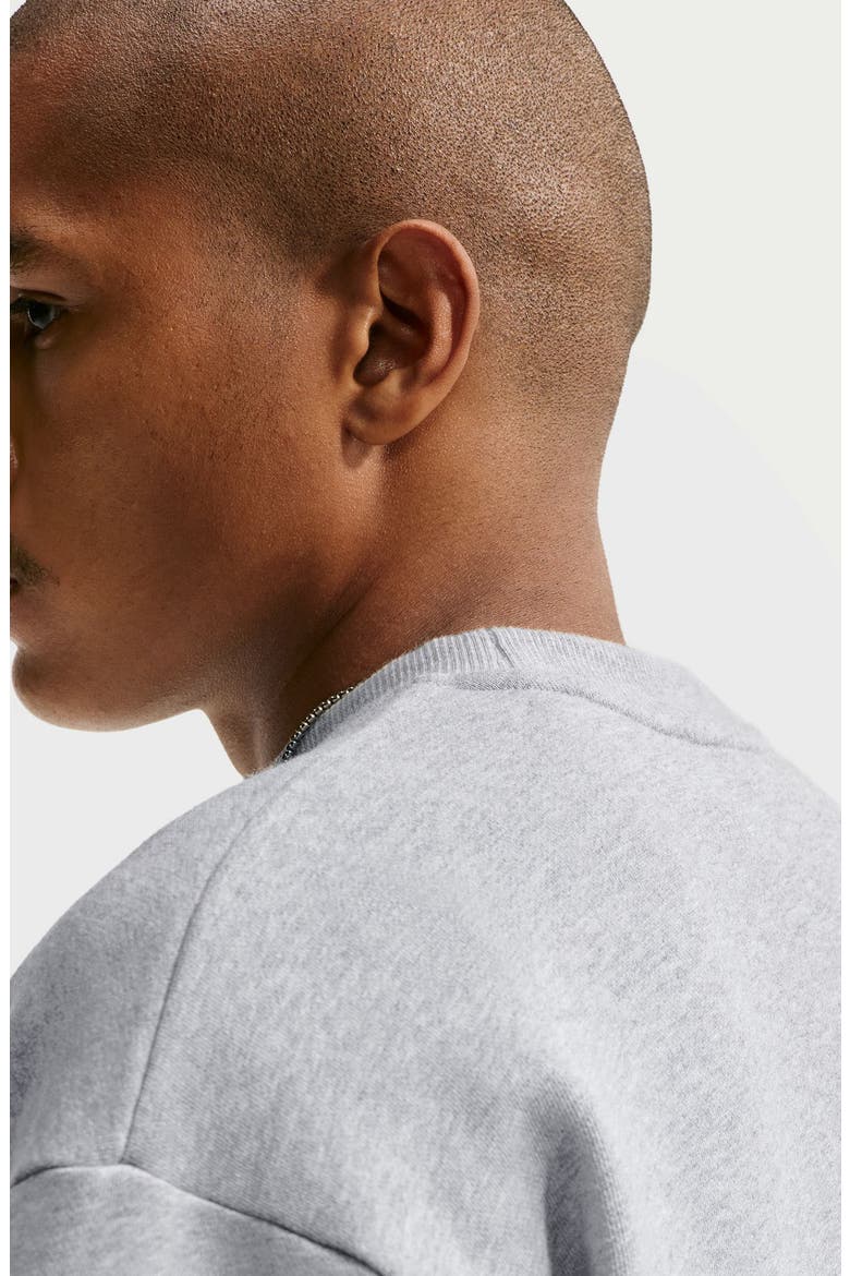 Solo Crewneck Sweatshirt, Alternate, color, DARK GREY HEATHER/ SAIL