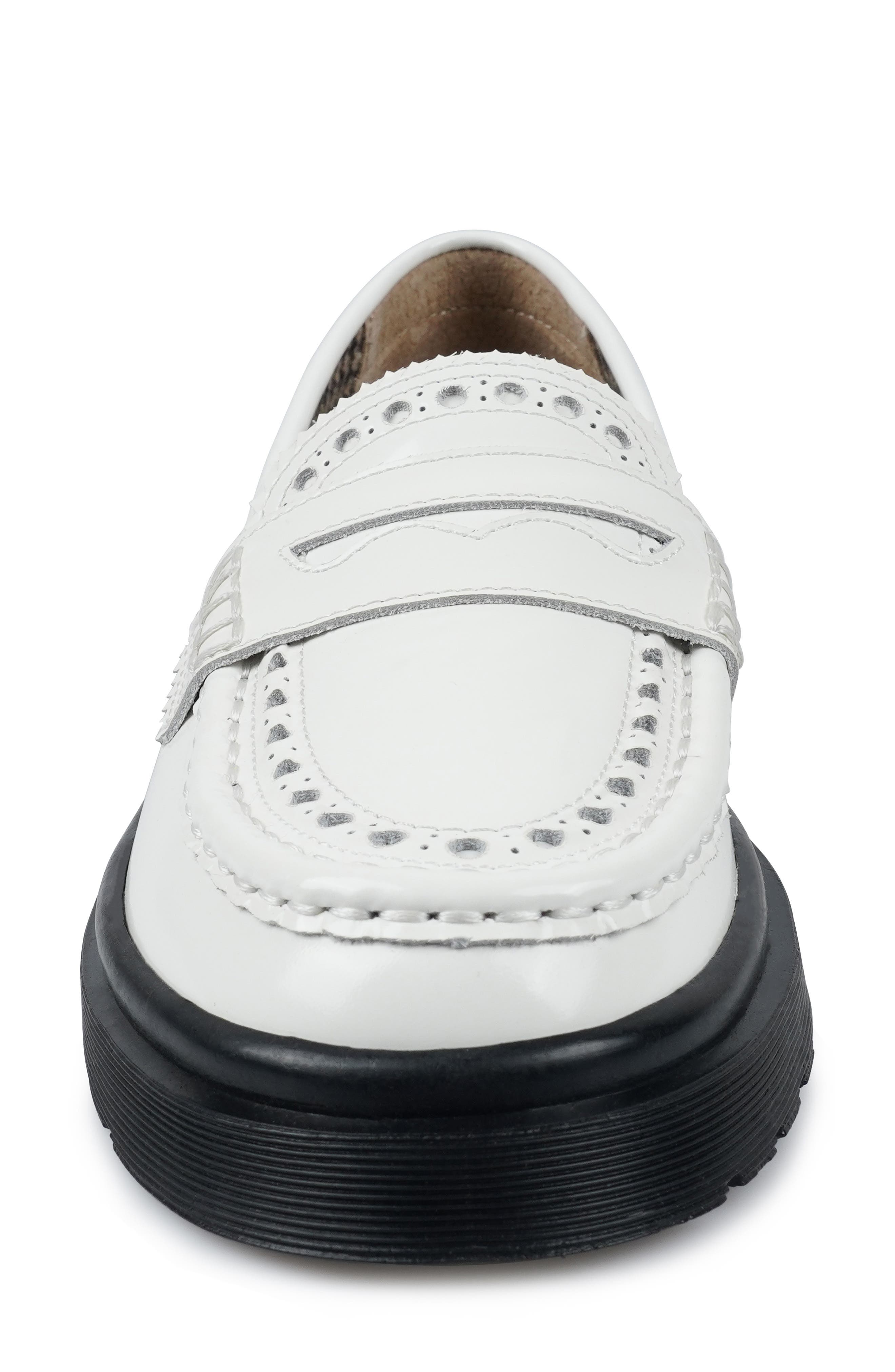 Nayomy Lug Sole Penny Loafer, Alternate, color, WHITE