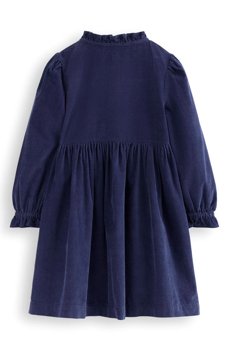 Mini Boden Kids' Smocked Corduroy Dress, Alternate, color, Navy