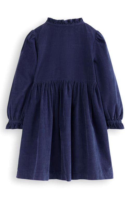 Mini Boden Kids' Smocked Corduroy Dress In Blue