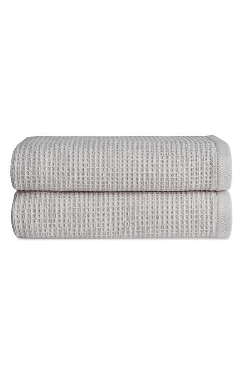 Cozy Earth 2-pack Waffle Hand Towel In Gray