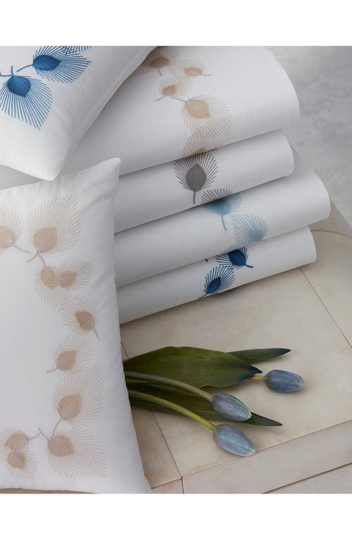 Matouk Feather Set Of 2 Embroidered 1,000 Thread Count Pillowcases