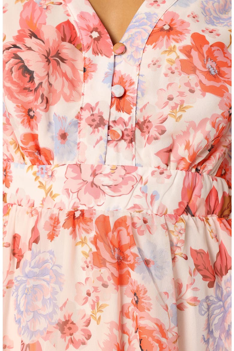 Hattie Floral Print Long Sleeve Dress, Alternate, color, PINK FLORAL