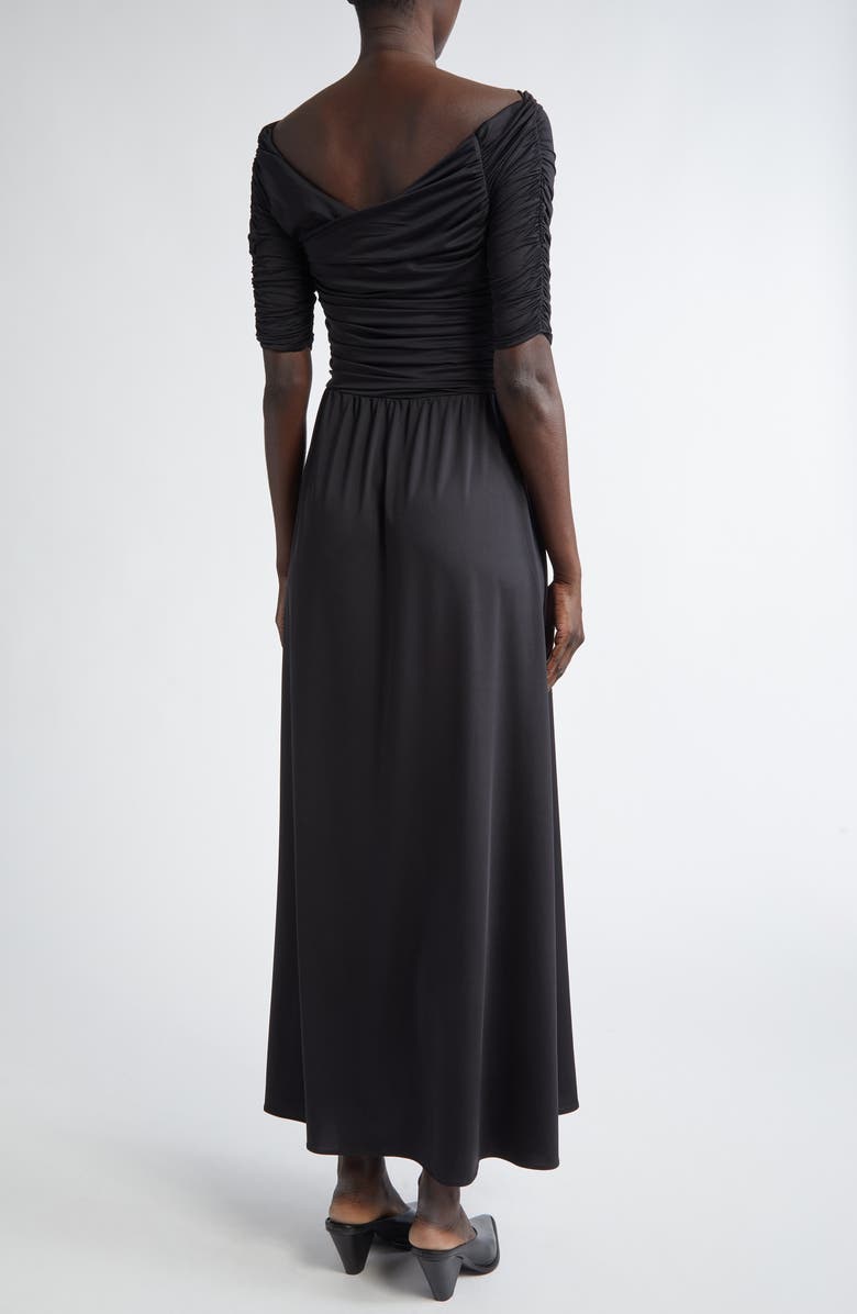 Altuzarra Char Ruched Off The Shoulder Stretch Jersey Midi Dress, Alternate, color, 