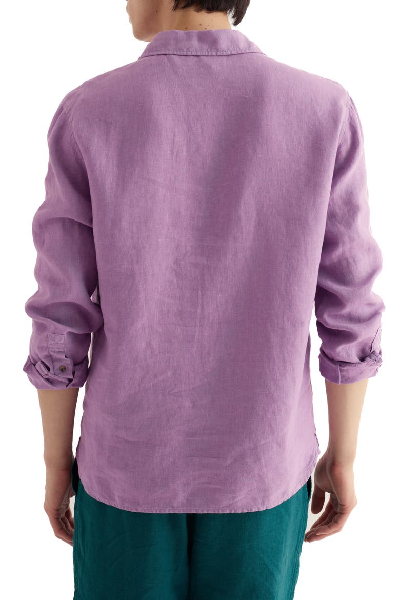 Artists Linen Shirt, Alternate, color, LILAC