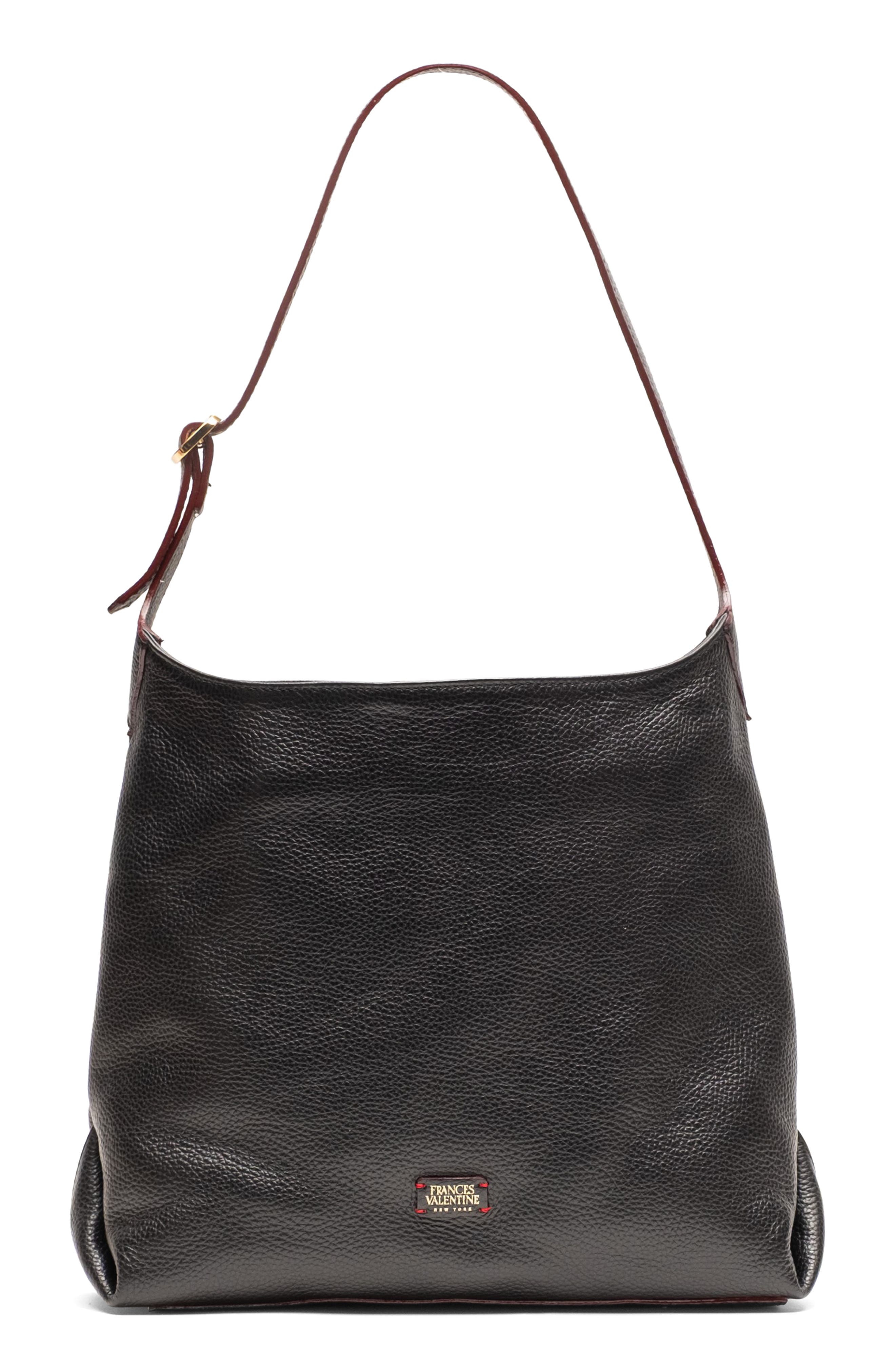 Brynn Leather Hobo, Main, color, BLACK