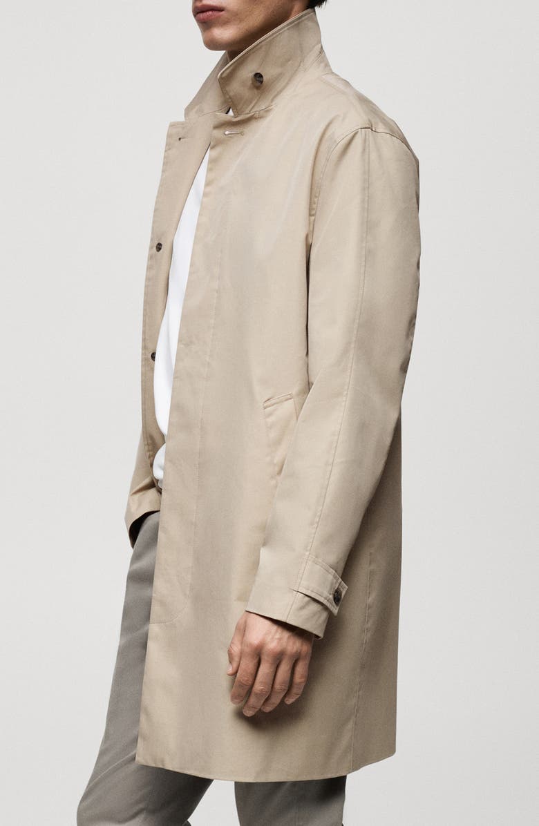 MANGO Classic Water Repellent Trench Coat, Alternate, color, 