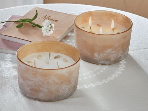 Tag Sunrise Lavender Sage Soy Candle Blush Wax Everyday Scent In Pink