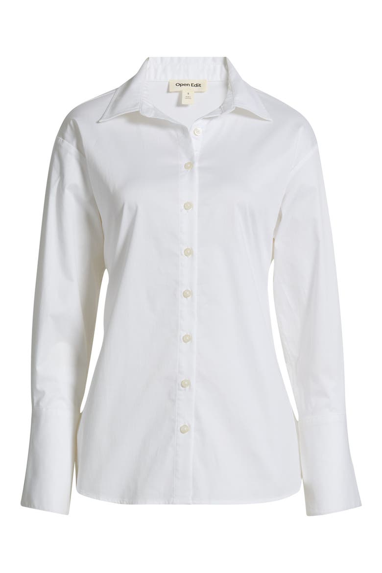 Tie Back Button Up Shirt, Alternate, color, WHITE