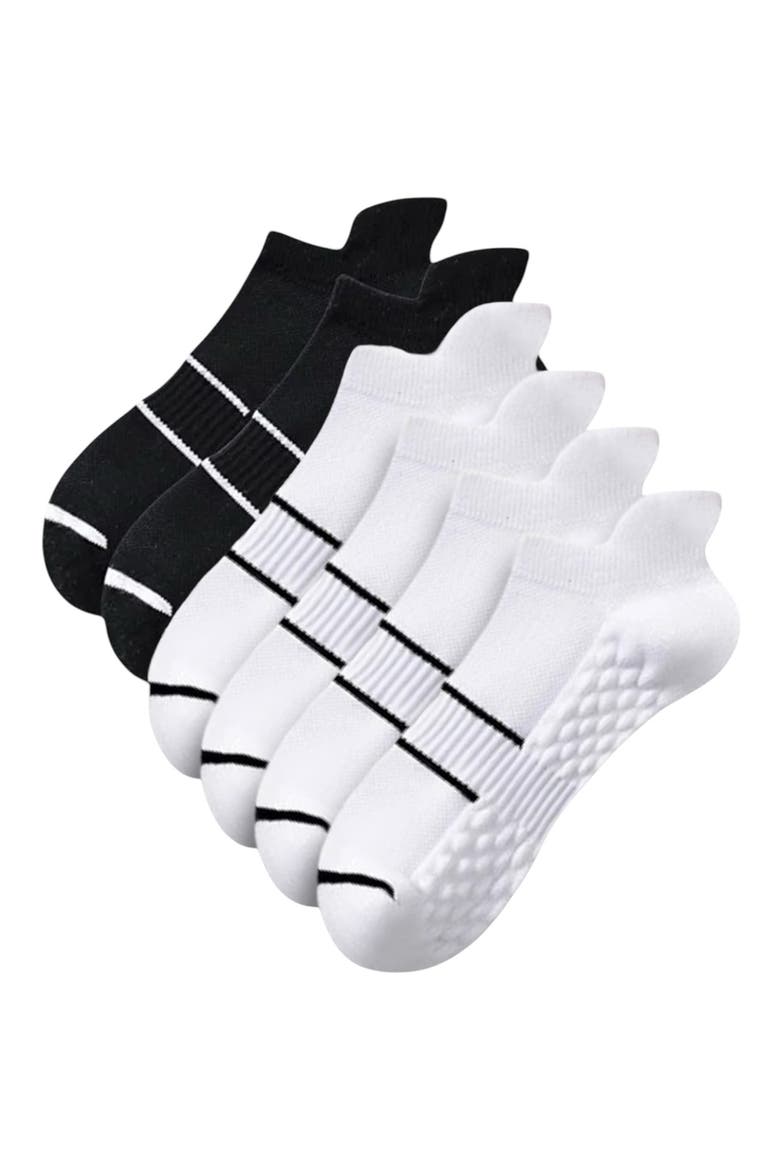 Cushioned Support Ankle Socks, Alternate, color, WHITE MULTI
