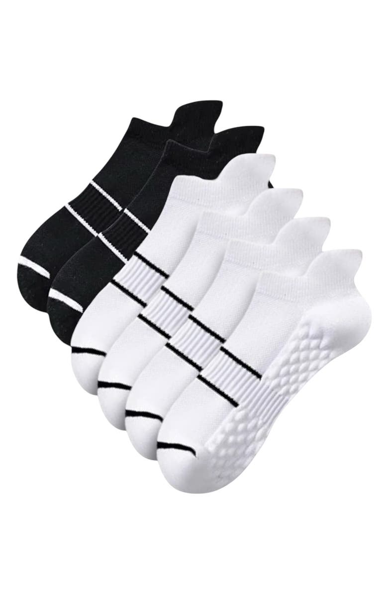 HIGH HEEL JUNGLE Cushioned Support Ankle Socks, Alternate, color, White Multi