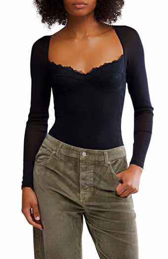 Free People Suddenly Fine Lace Bodysuit