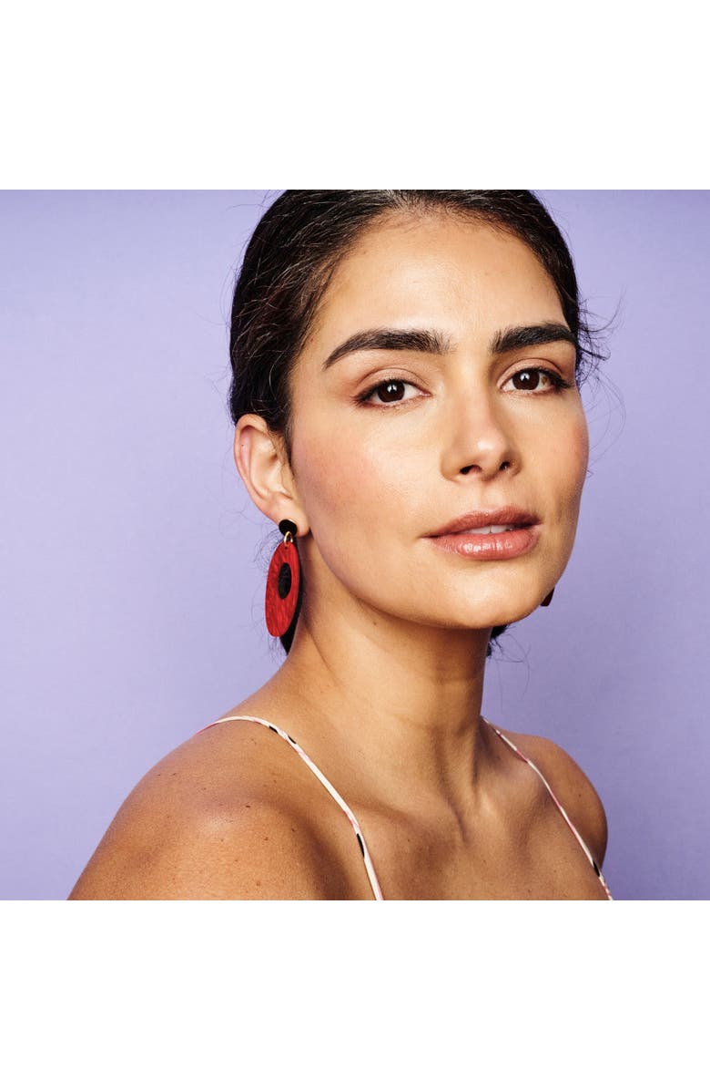 Toolally Hepworth Earrings - Berry Red Pearl, Alternate, color, Berry Red Pearl