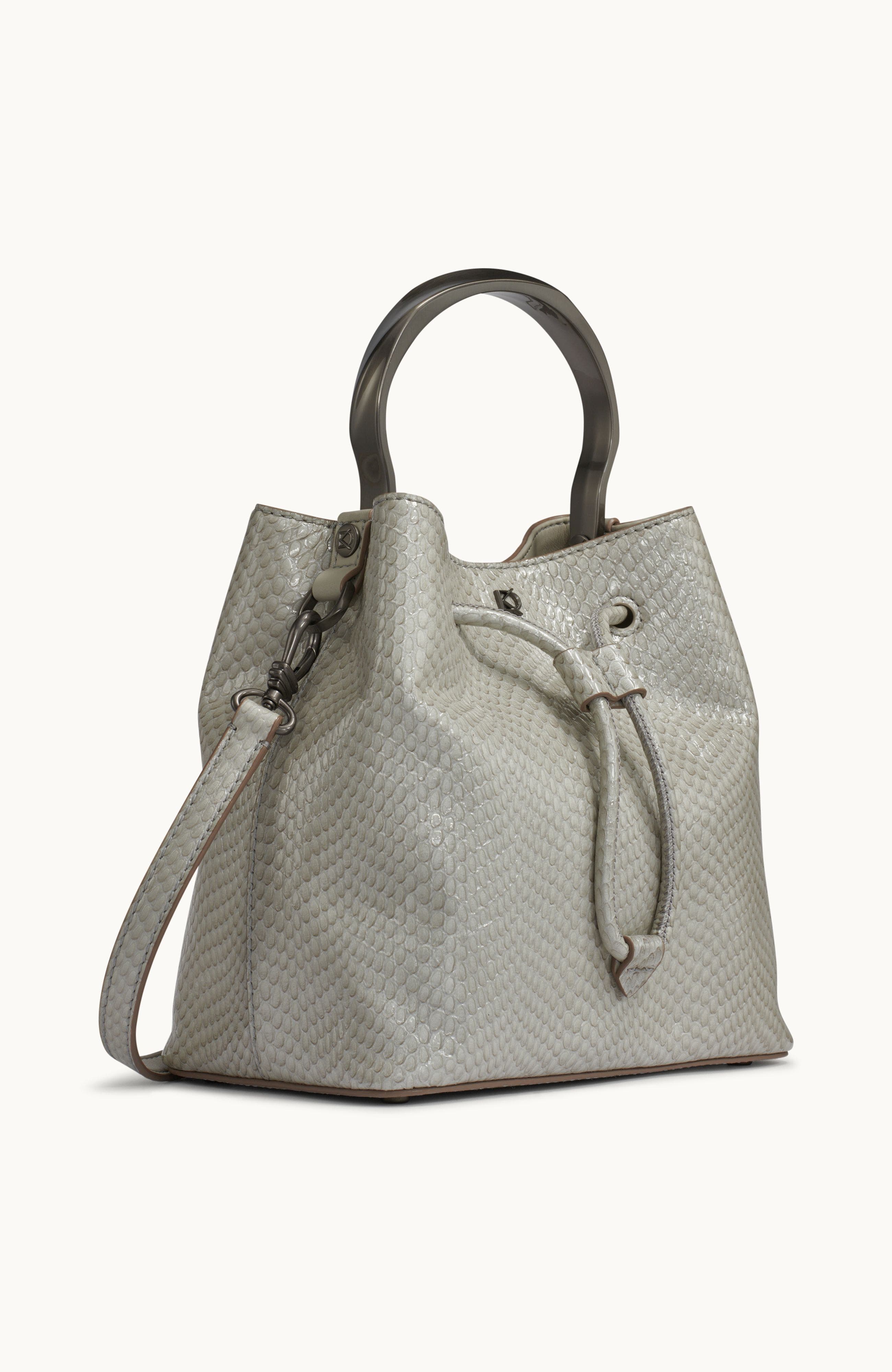 Donna Karan New York Lawrence Snake Bucket, Alternate, color, Zinc
