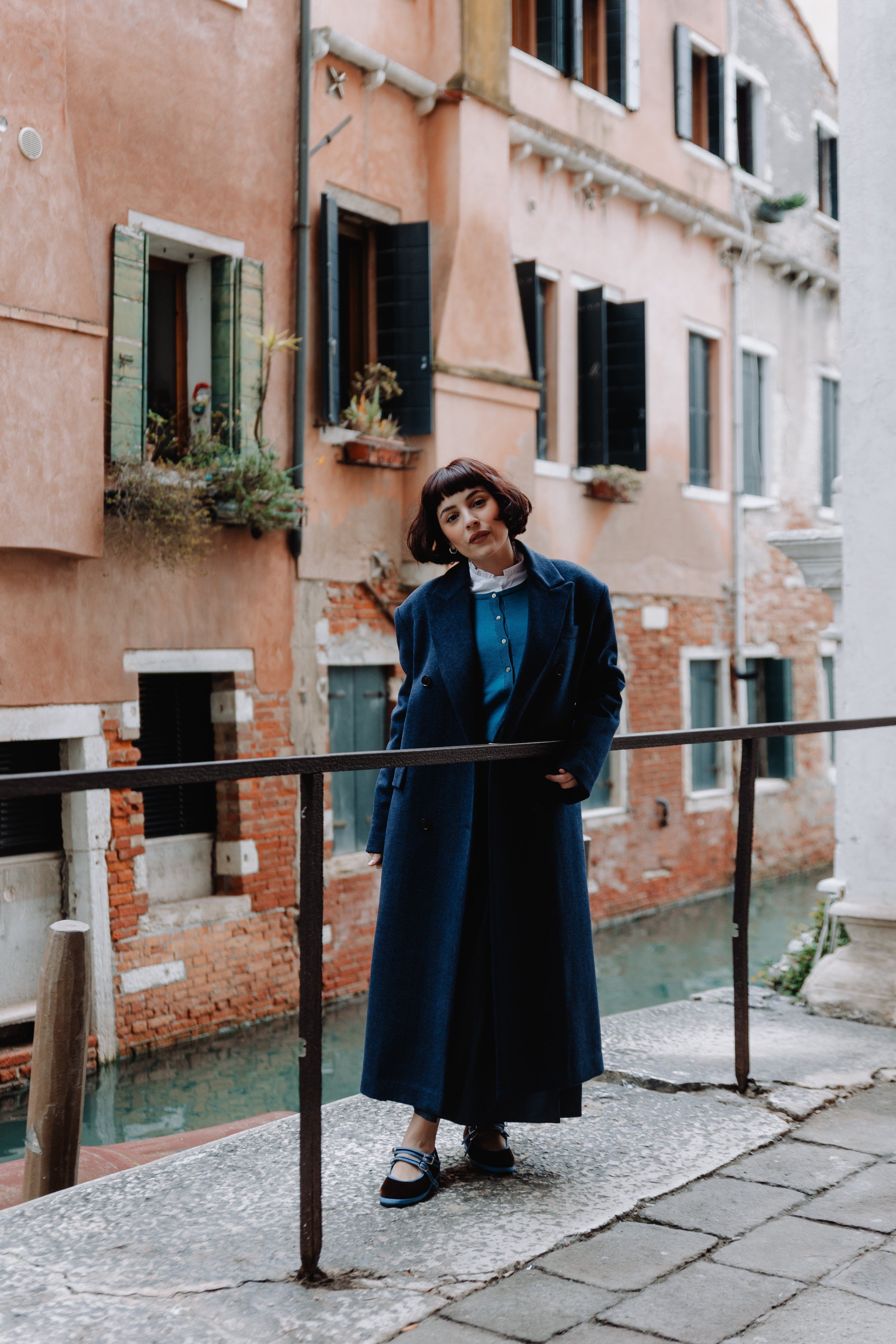 Gondolina Shoes Pugni Double Strap Mary Jane Flats, Alternate, color, Espresso Skyline