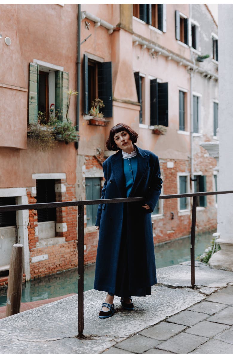 Gondolina Shoes Pugni Double Strap Mary Jane Flats, Alternate, color, Espresso Skyline