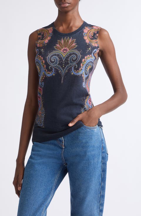 Printed Knit Tank