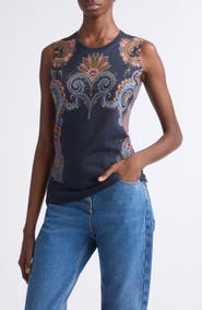 Etro Printed Knit Tank