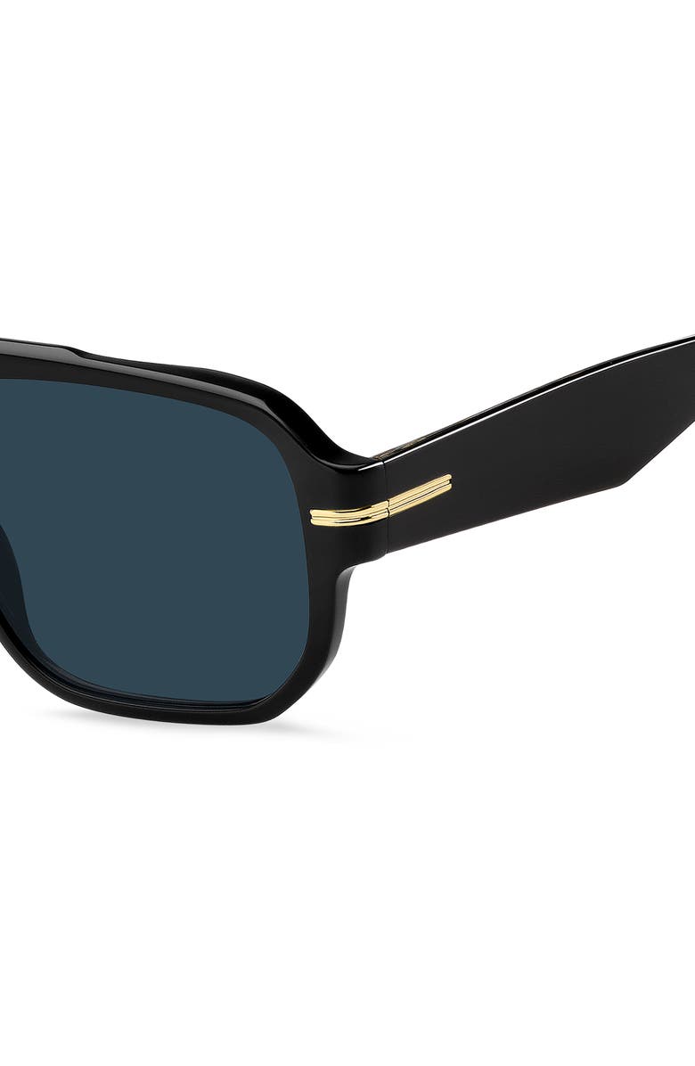 BOSS 57mm Rectangular Sunglasses, Alternate, color, 
