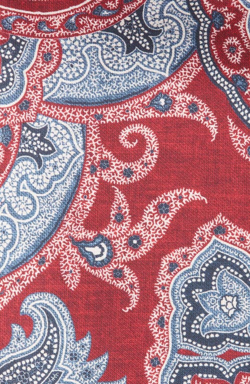 Nordstrom Paisley Silk Pocket Square In Gold