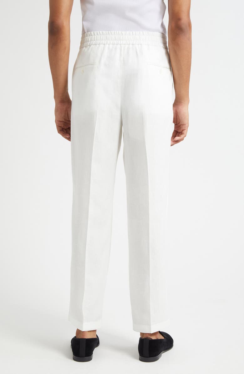 Dolce&Gabbana Pleated Linen Pants, Alternate, color, W0111 Bianco