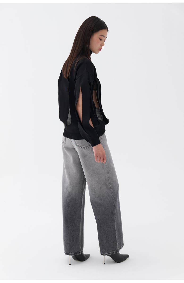 Nocturne Knitted Sweater with Cut-Out Detail, Alternate, color, 