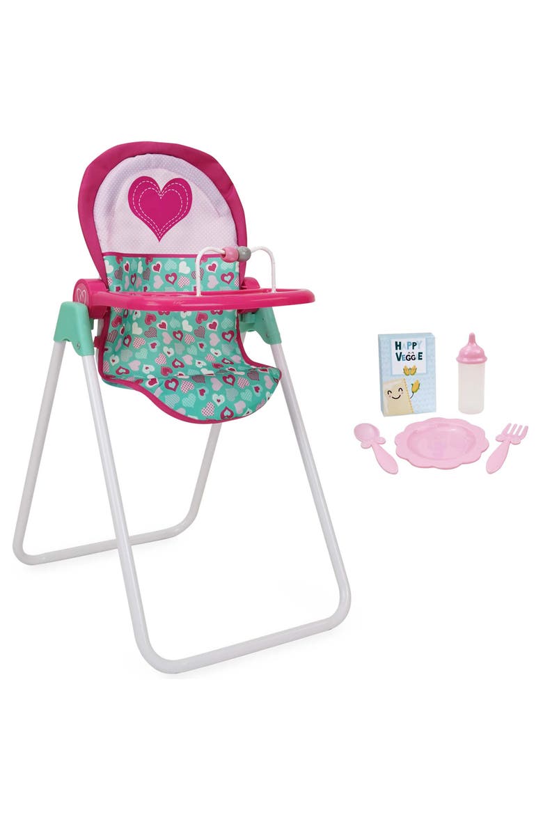 Foodie Doll Heart Highchair, Main, color, Multicolored