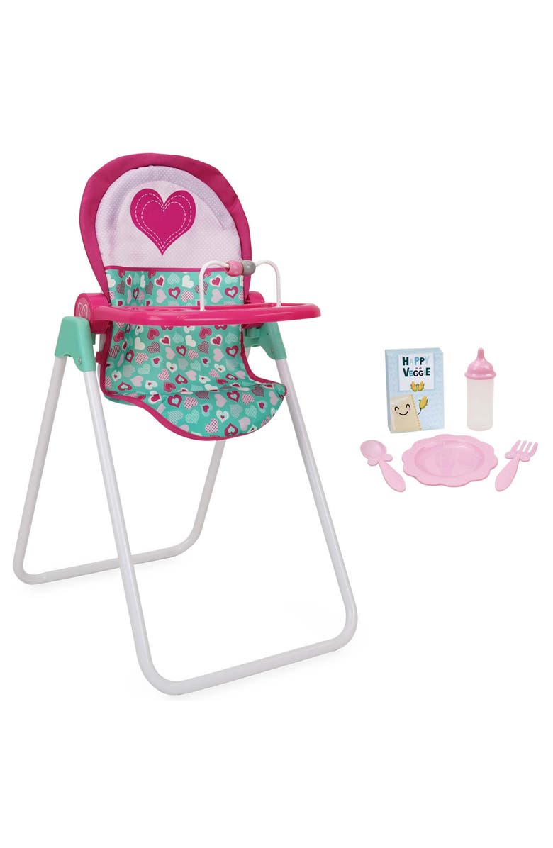 509 Crew Foodie Doll Heart Highchair, Main, color, Multicolored