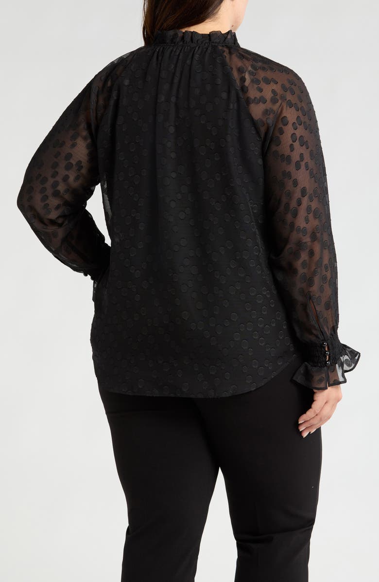 Anne Klein Ruffle Chiffon Top, Alternate, color,