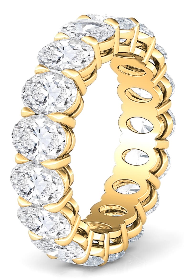 Oval Cut Lab Grown Diamond Eternity Band, Alternate, color, YELLOW GOLD