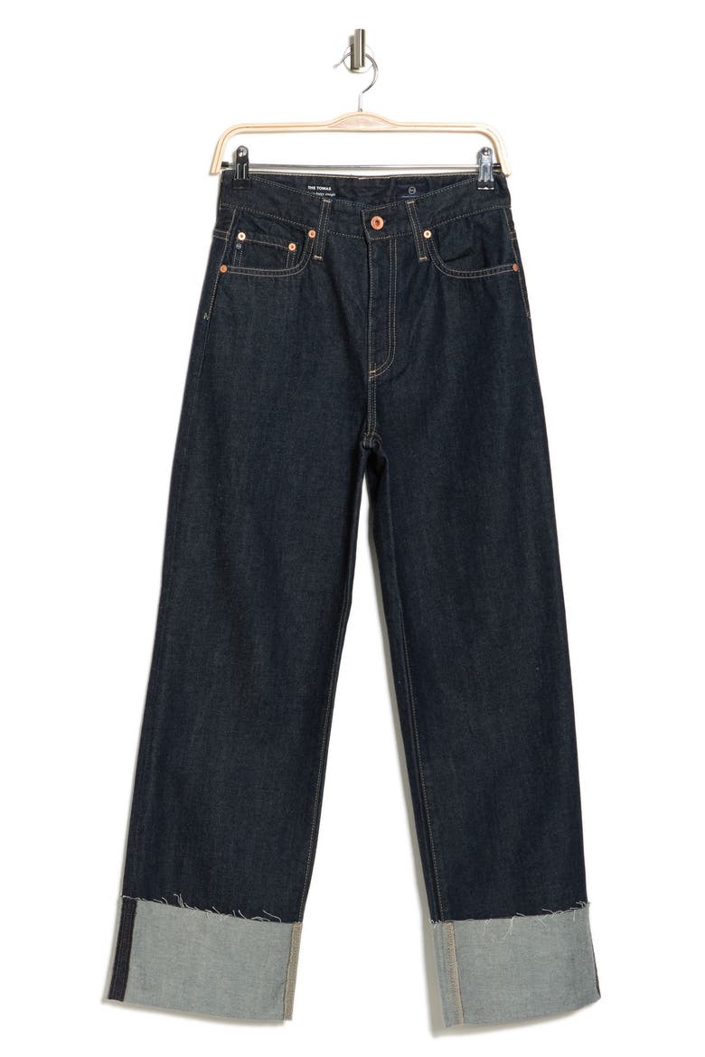 Tomas Cuff Baggy Straight Leg Jeans, Alternate, color, MOONRISE