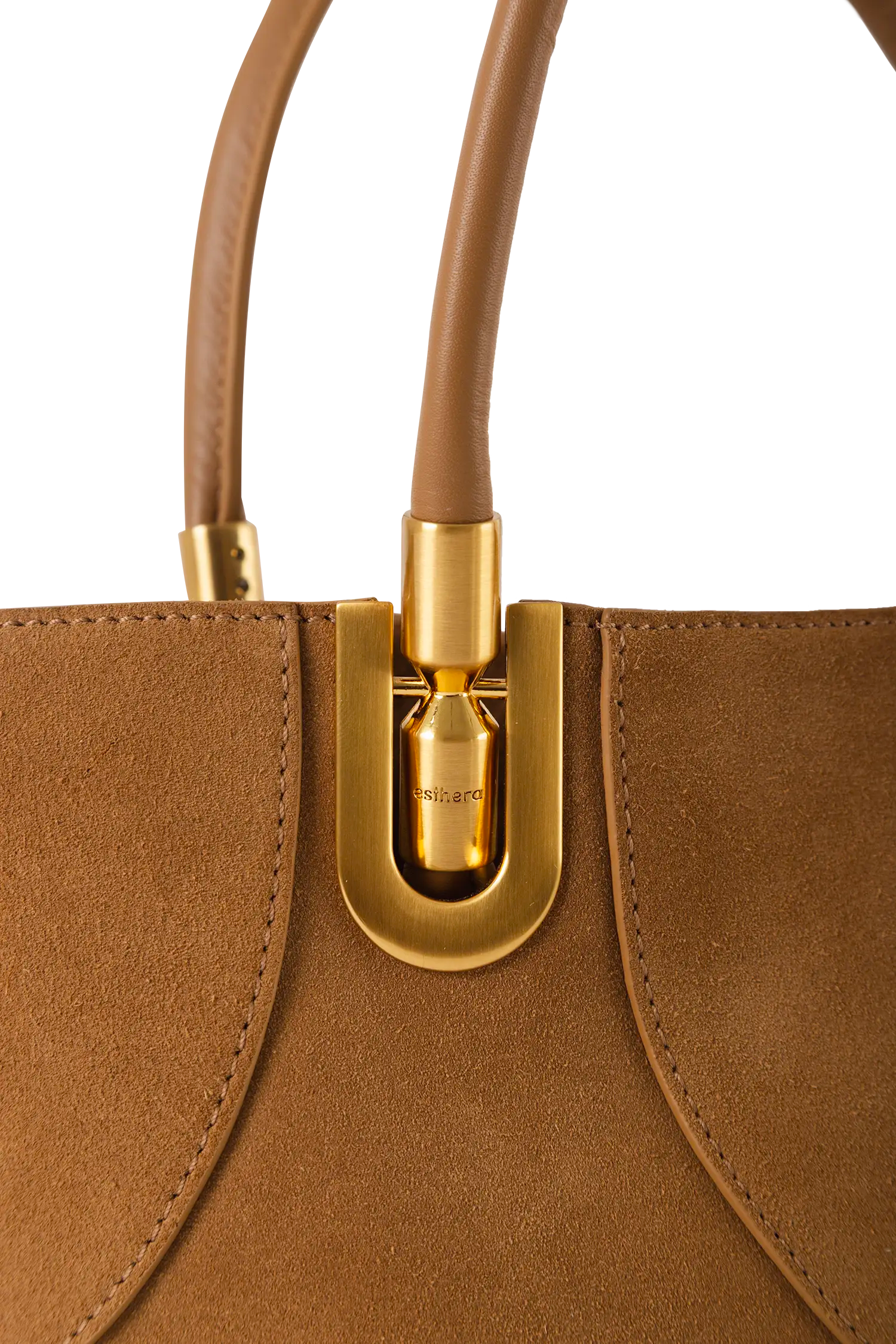 4PM Suede Leather Mini Handbag, Alternate, color, Light Brown