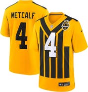 Nike Men's Nike DK Metcalf Gold Pittsburgh Steelers Alternate 1933 Throwback Game Jersey