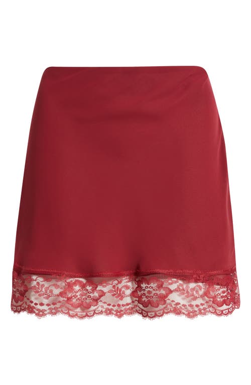 Bella Venice The Sienna Slip Skirt In Burgundy