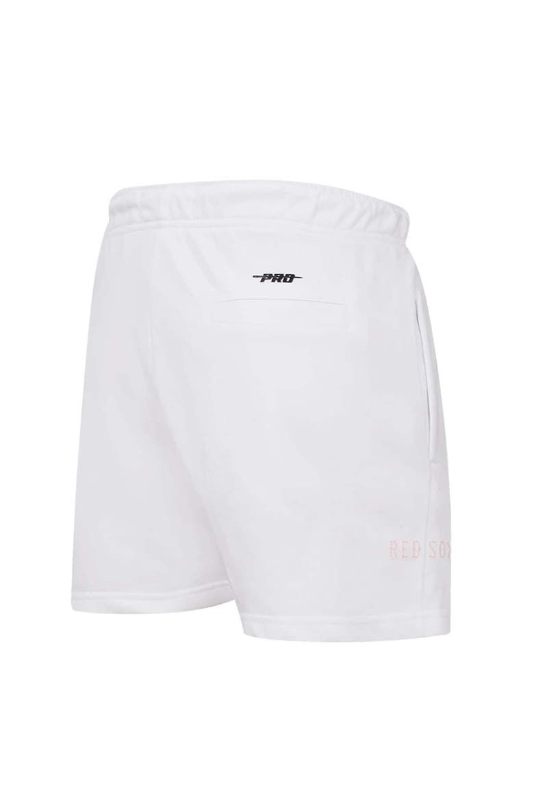 Women's Pro Standard  White Boston Red Sox Washed Neon Shorts, Alternate, color, White