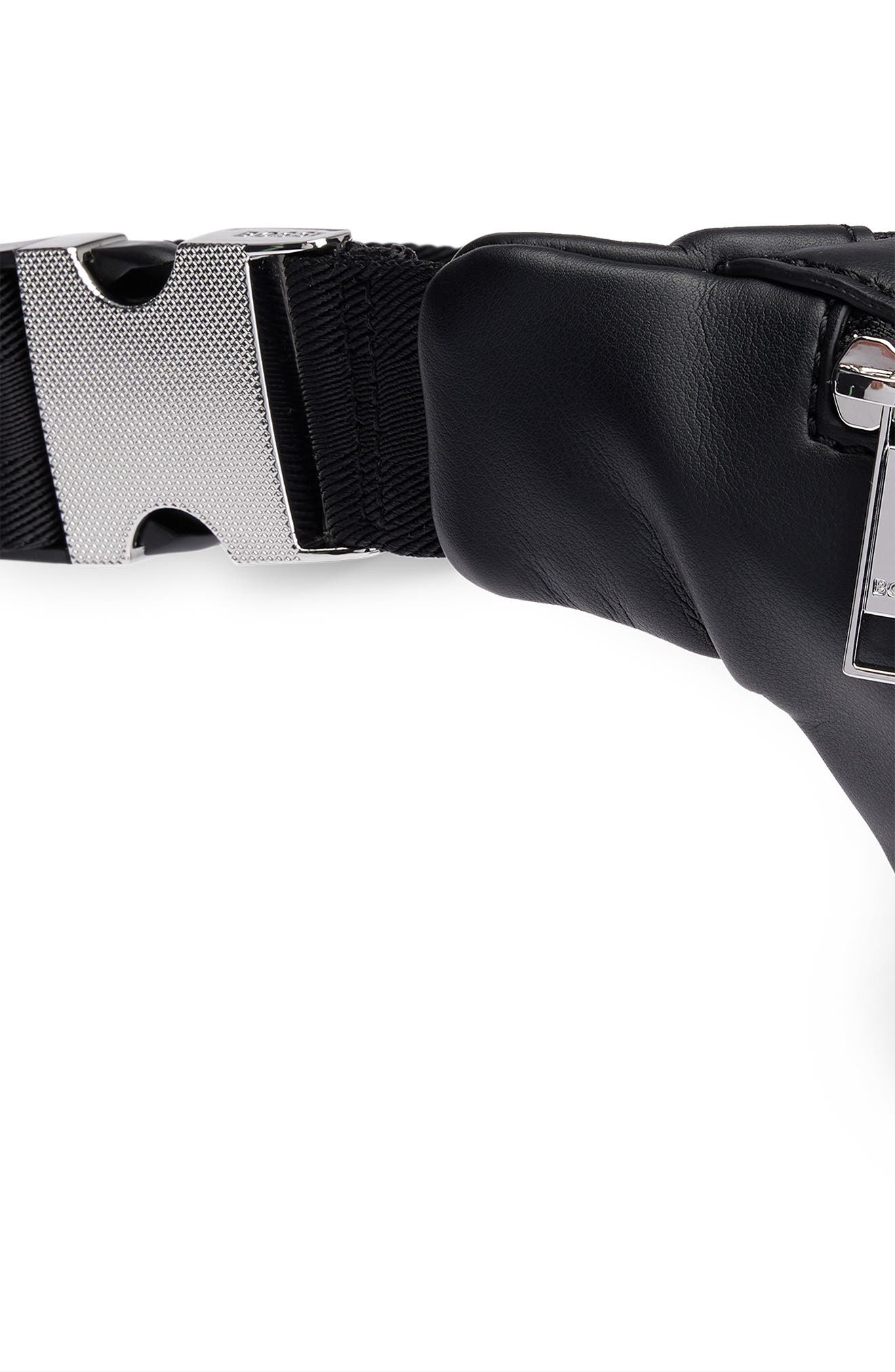 BOSS Ray Stripe Faux Leather Belt Bag, Alternate, color, 