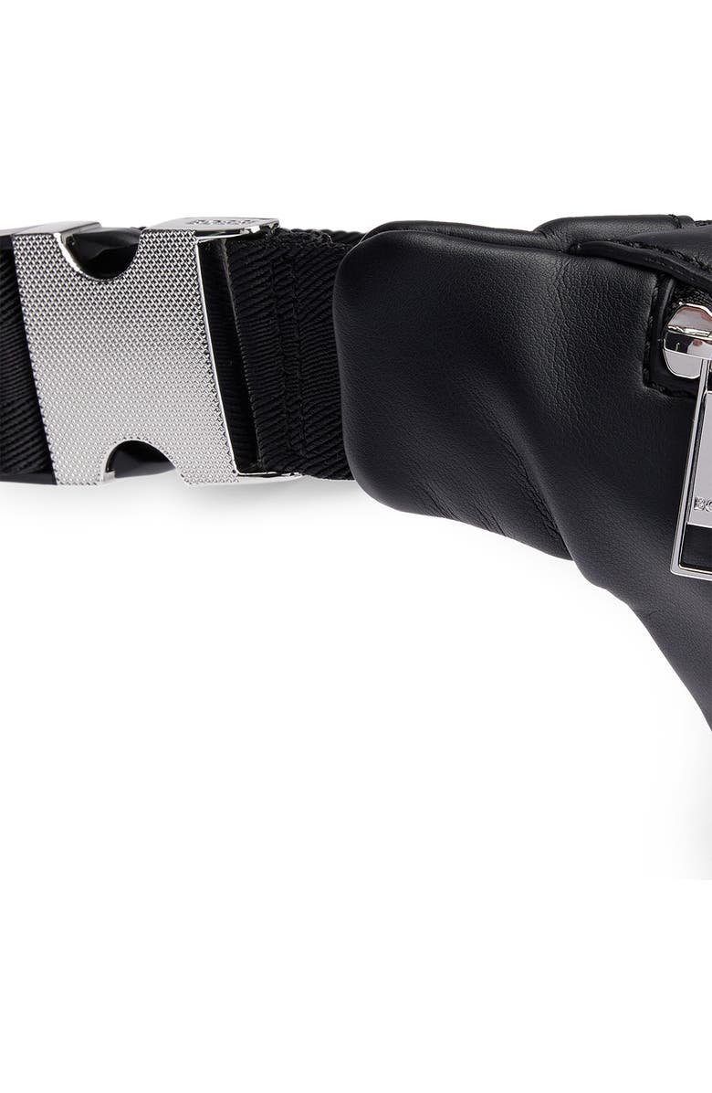 BOSS Ray Stripe Faux Leather Belt Bag, Alternate, color,