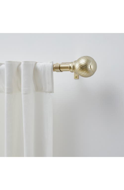 Dkny Griffin 36" To 66" Adjustable Curtain Rod In Gold