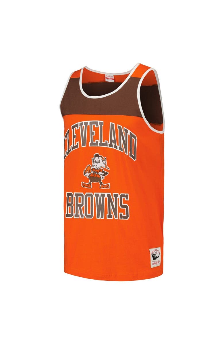 Mitchell & Ness Men's Mitchell & Ness Orange/Brown Cleveland Browns  Heritage Colorblock Tank Top, Alternate, color, Orange