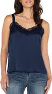 Liverpool Los Angeles Lace Trim Satin Camisole