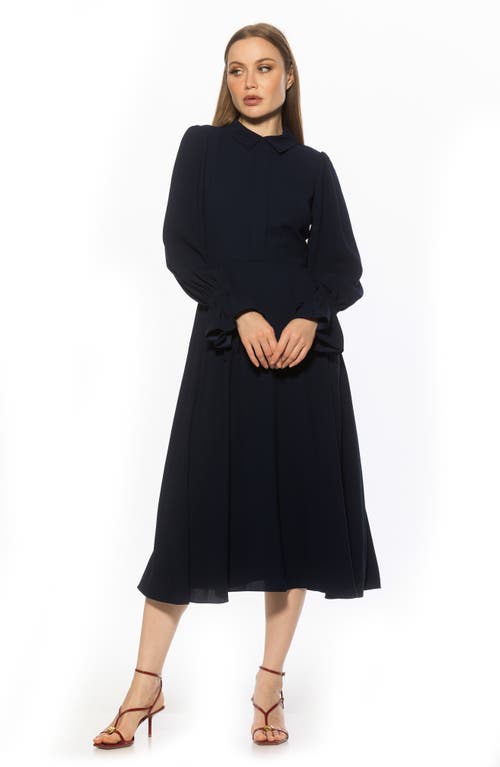Alexia Admor Lana Fit & Flare Midi Dress In Blue