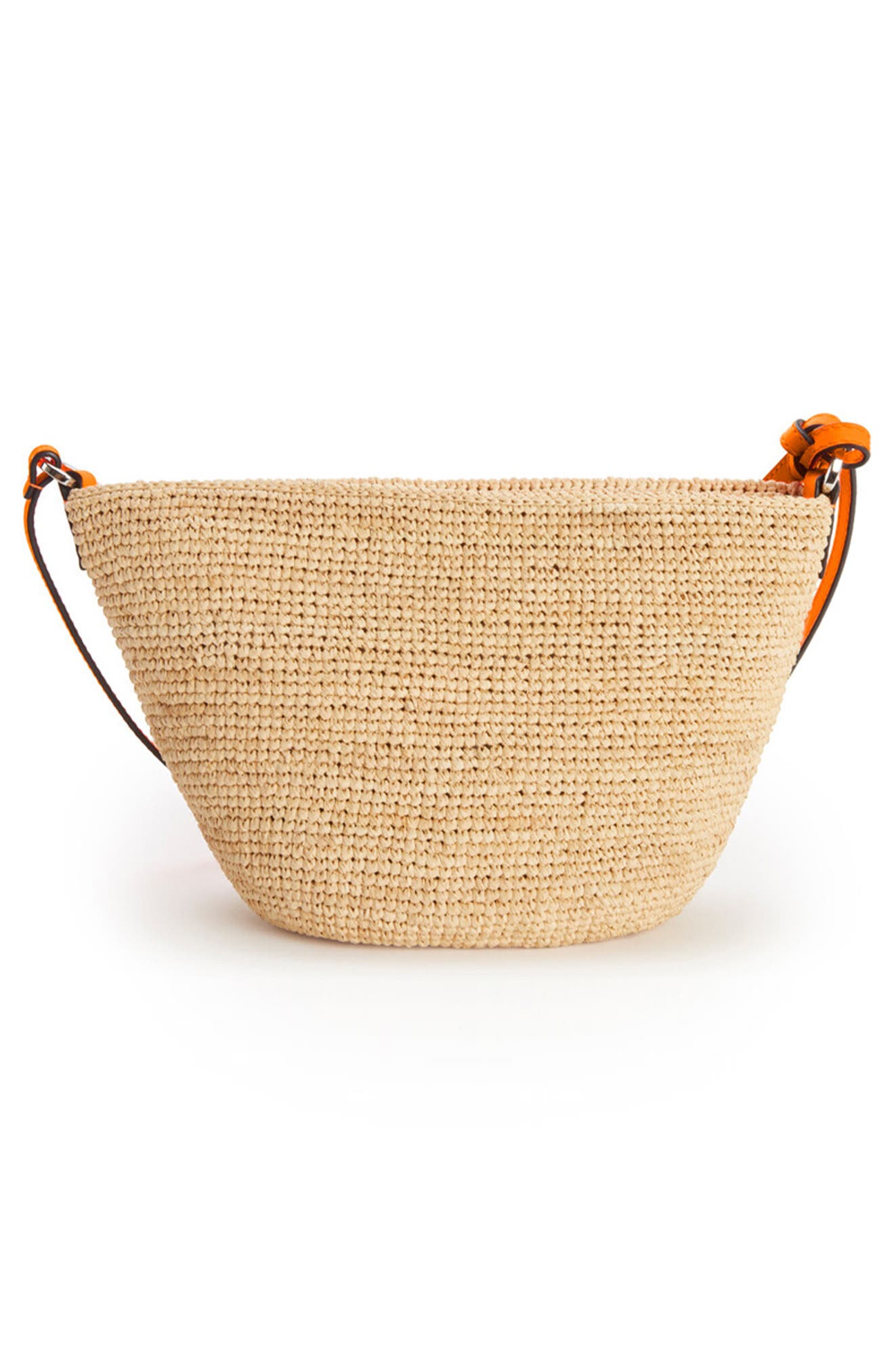 Loewe Paula's Ibiza Pochette Raffia & Leather Shoulder Bag, Alternate, color, 