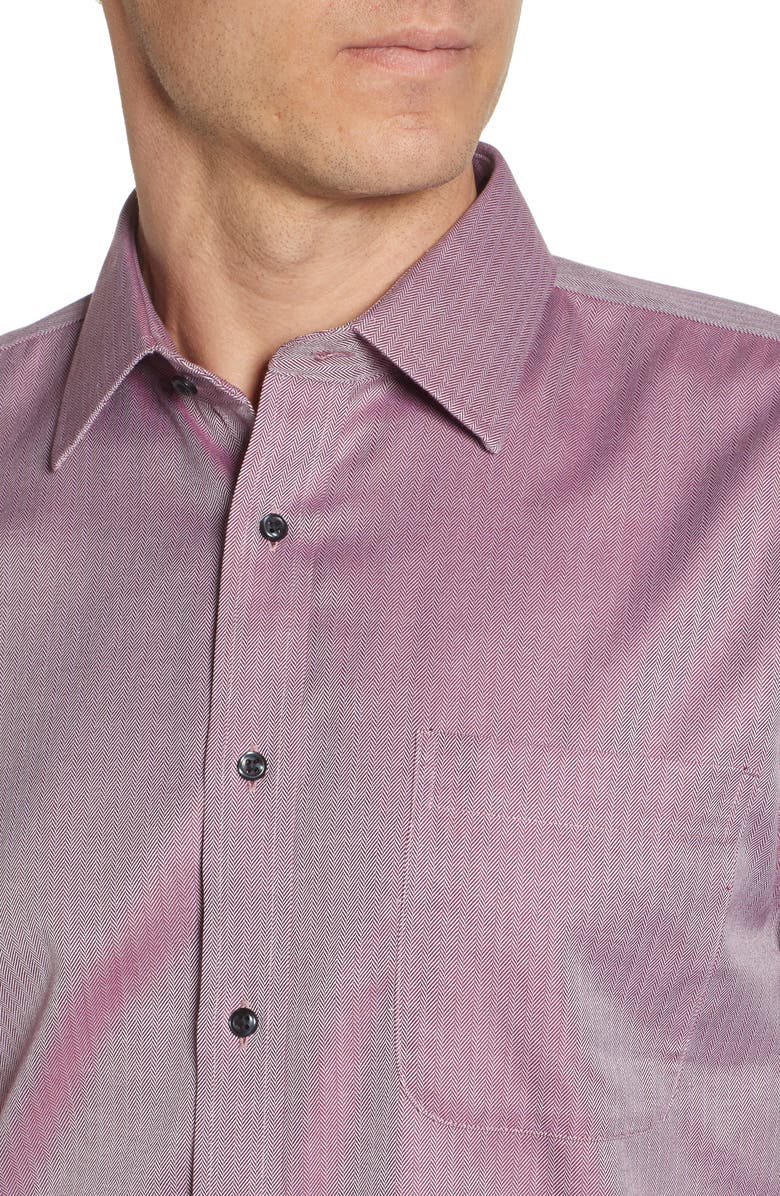 Nordstrom Smartcare<sup>™</sup> Traditional Fit Herringbone Dress Shirt, Alternate, color, 